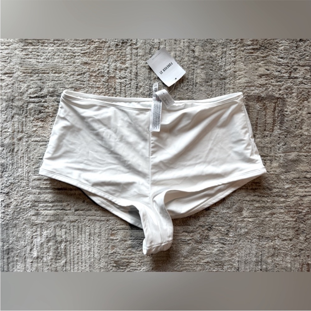Forever 21 White Swimsuit Bottoms
